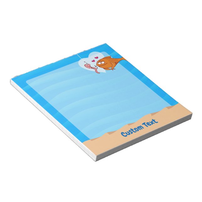 Fish and Bait in Love Notepad (Angled)