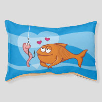 Fish and Bait in Love Pet Bed