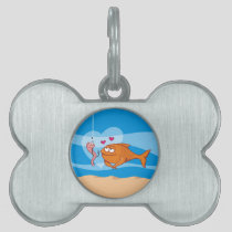 Fish and Bait in Love Pet Name Tag