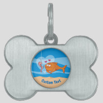 Fish and Bait in Love Pet Name Tag