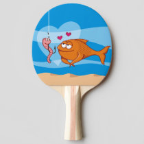 Fish and Bait in Love Ping-Pong Paddle