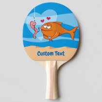Fish and Bait in Love Ping-Pong Paddle