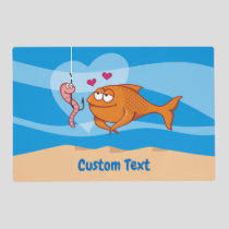 Fish and Bait in Love Placemat