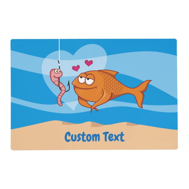 Fish and Bait in Love Placemat (Front)