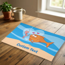 Fish and Bait in Love Placemat