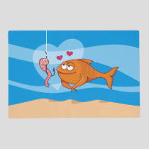 Fish and Bait in Love Placemat