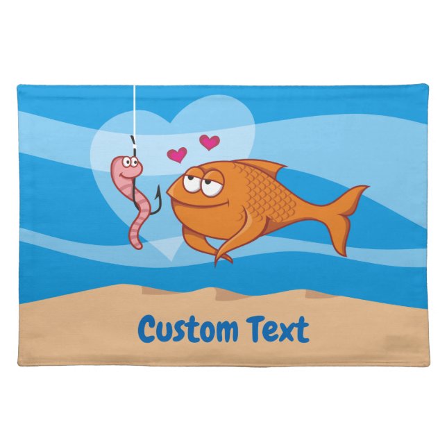 Fish and Bait in Love Placemat (Front)