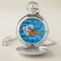 Fish and Bait in Love Pocket Watch