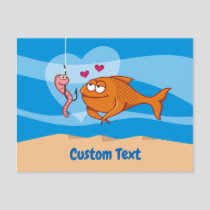 Fish and Bait in Love Postcard