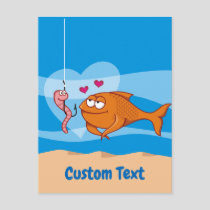 Fish and Bait in Love Postcard