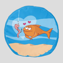 Fish and Bait in Love Pouf