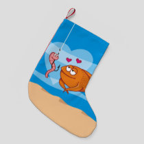 Fish and Bait in Love Small Christmas Stocking