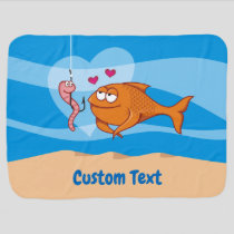 Fish and Bait in Love Stroller Blanket