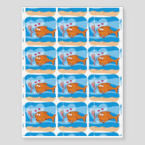 Fish and Bait in Love Temporary Tattoos