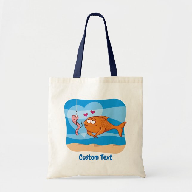 Fish and Bait in Love Tote Bag (Front)