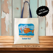 Fish and Bait in Love Tote Bag