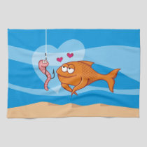 Fish and Bait in Love Towel