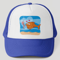 Fish and Bait in Love Trucker Hat