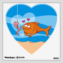 Fish and Bait in Love Wall Decal
