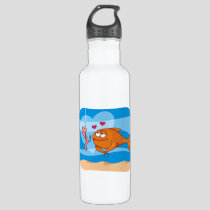 Fish and Bait in Love Water Bottle