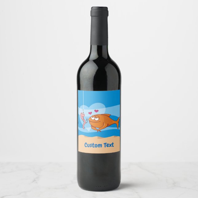 Fish and Bait in Love Wine Label (Front)