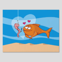 Fish and Bait in Love Yard Sign