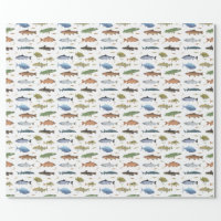 Fishing Lures Advertising Fisherman Art Wrapping Paper, Zazzle