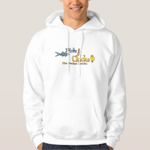 Fish and Chicks Funny Fishing Hoodie