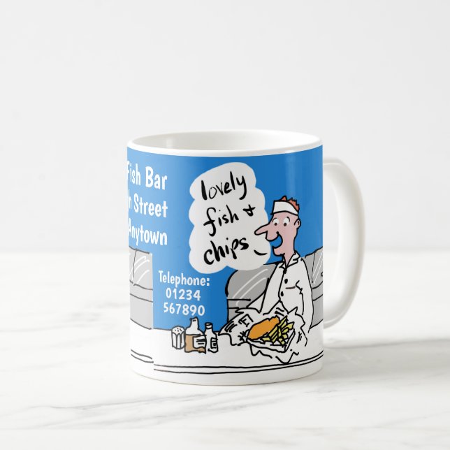 Fish and Chip Shop Coffee Mug (Front Right)