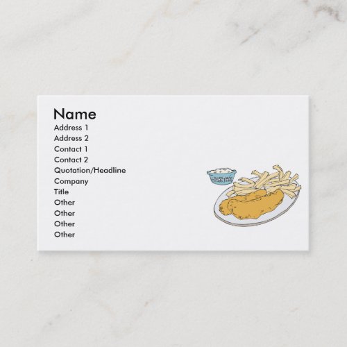 fish and chips business card