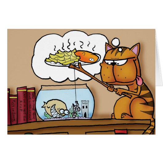 Fish and Chips Cat Cards (Front Horizontal)
