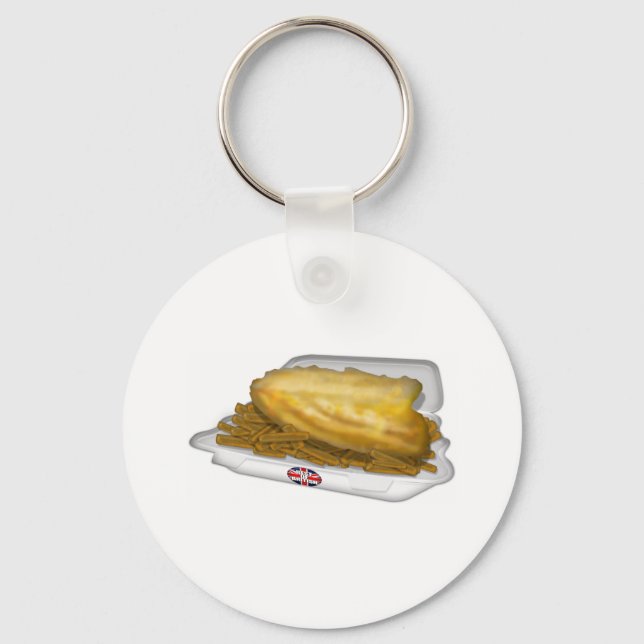 Fish and Chips Keychain (Front)