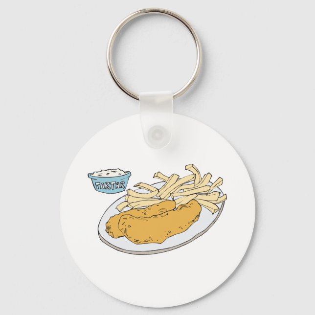 fish and chips keychain (Front)