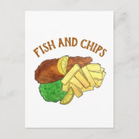 Fish and Chips Peas British Pub Chip Shop Takeaway