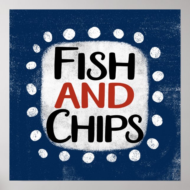 Fish And Chips Poster Wall Art (Front)