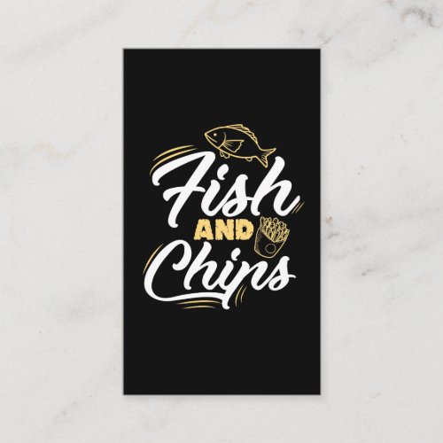 Fish and Chips Streetfood Foodie Nutrition Business Card