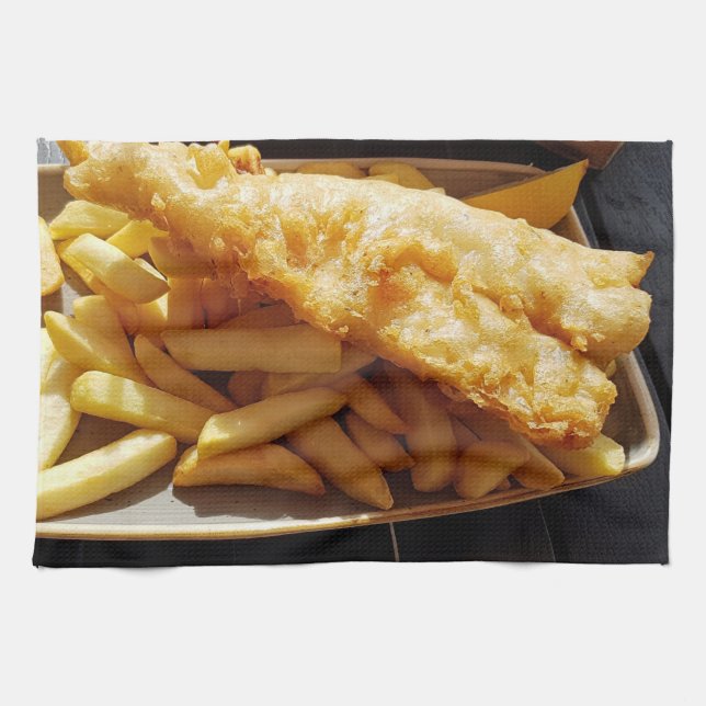 Fish and Chips tea towel (Horizontal)