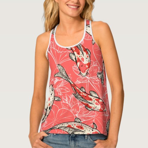 Fish And Floral Tank Top