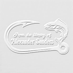 Fish and Hook #2 Library Book Name Embosser