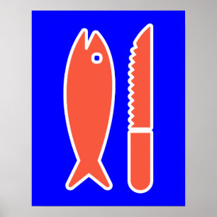 Fish and Knife Poster