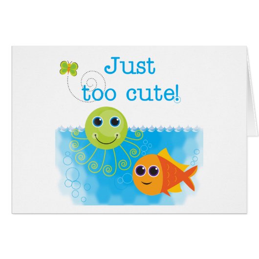 Fish and Octopus Too Cute Tshirts and Gifts (Front Horizontal)