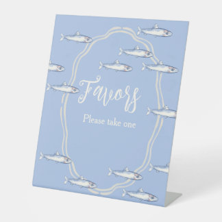Fish and sea pedestal sign