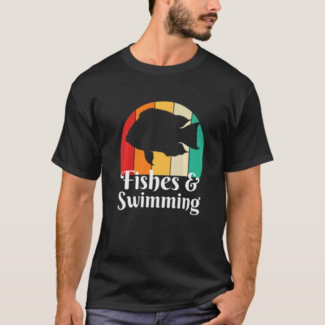 Fish And Swimming   T-Shirt (Front)