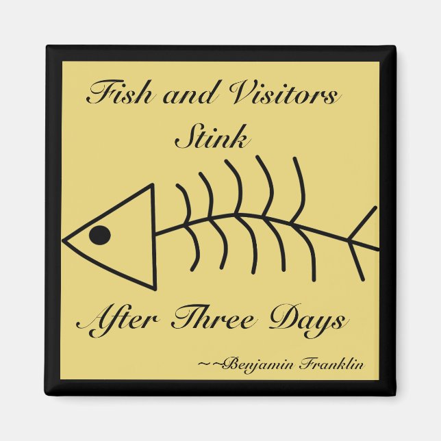 Fish and Visitors Stink Magnet (Front)
