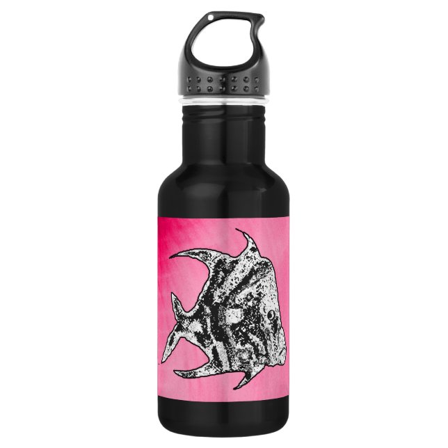 Fish Angel 905 jGibney The MUSEUM Zazzle Gifts Water Bottle (Front)