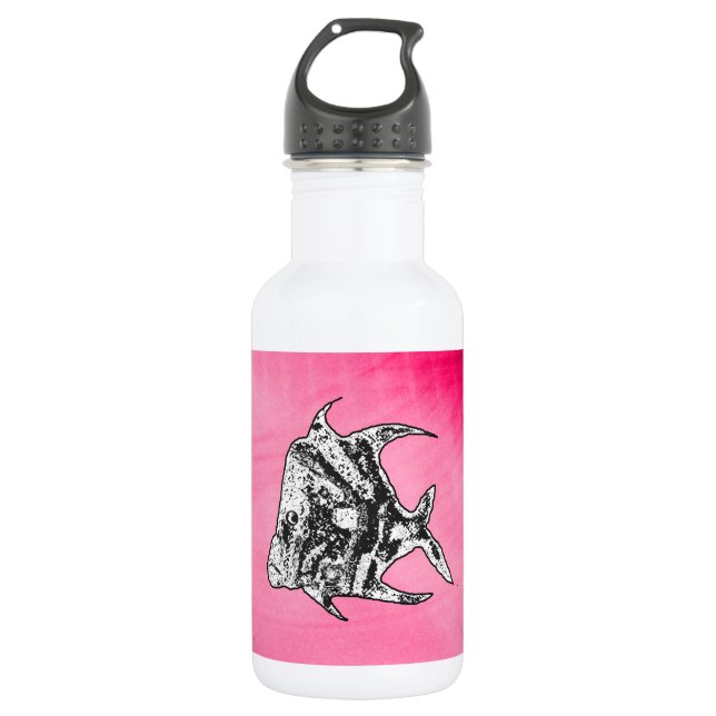 Fish Angel 905 jGibney The MUSEUM Zazzle Gifts Water Bottle (Front)