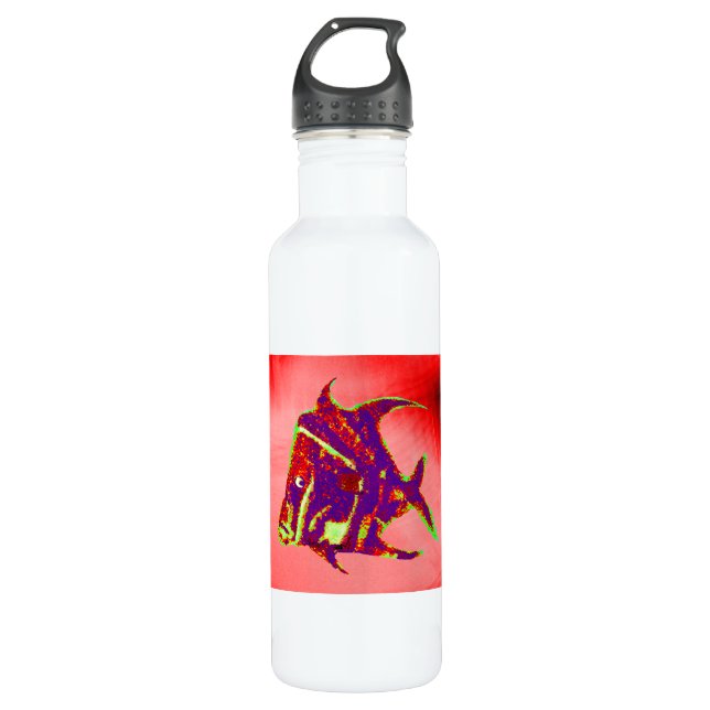Fish Angel 905 jGibney The MUSEUM Zazzle Gifts Water Bottle (Front)