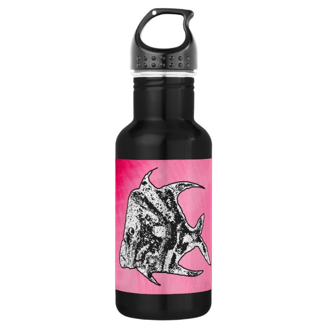 Fish Angel 905 jGibney The MUSEUM Zazzle Gifts Water Bottle (Front)