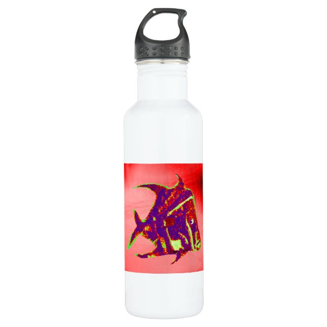 Fish Angel 905 jGibney The MUSEUM Zazzle Gifts Water Bottle (Front)