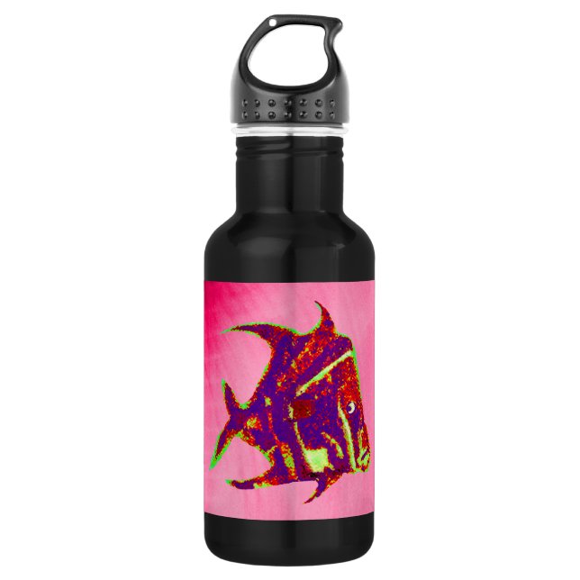 Fish Angel 905 jGibney The MUSEUM Zazzle Gifts Water Bottle (Front)